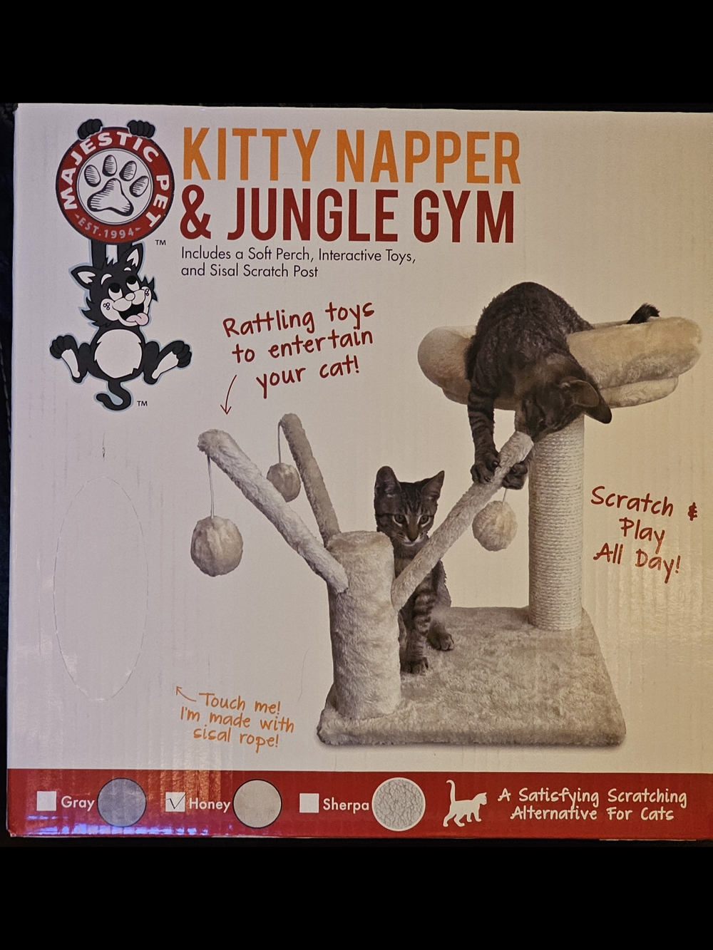Majestic Kitty Napper & Jungle Gym - Honey Plush